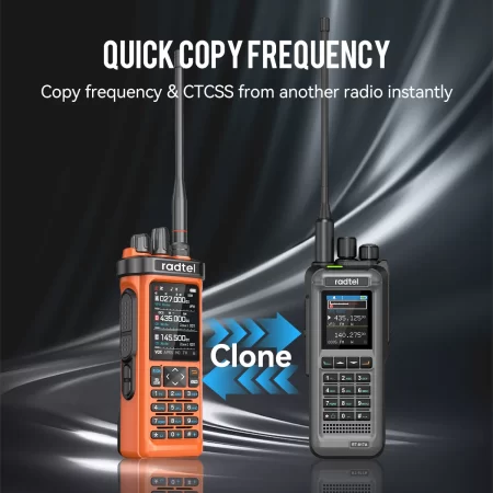 Radtel RT-950 PRO Orange Bluetooth GPS APRS Programmable RGB Screen Frequency FM/SSB+71cm Dual-band 86mhz Ham Handtalkie W/ APP