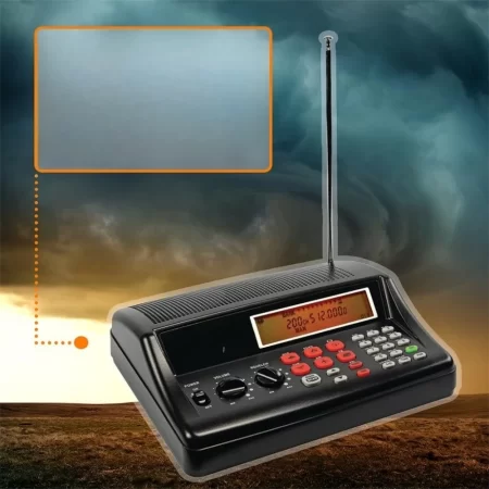 US Shipped Analog Desktop Scanner Radio Programmable 200 Channels Police Fire Weather Backlit LCD Display Easy to